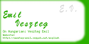 emil veszteg business card